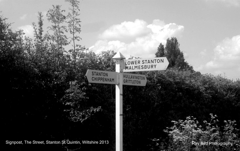 Signpost, The Street, Stanton St Quintin, Wiltshire 2013