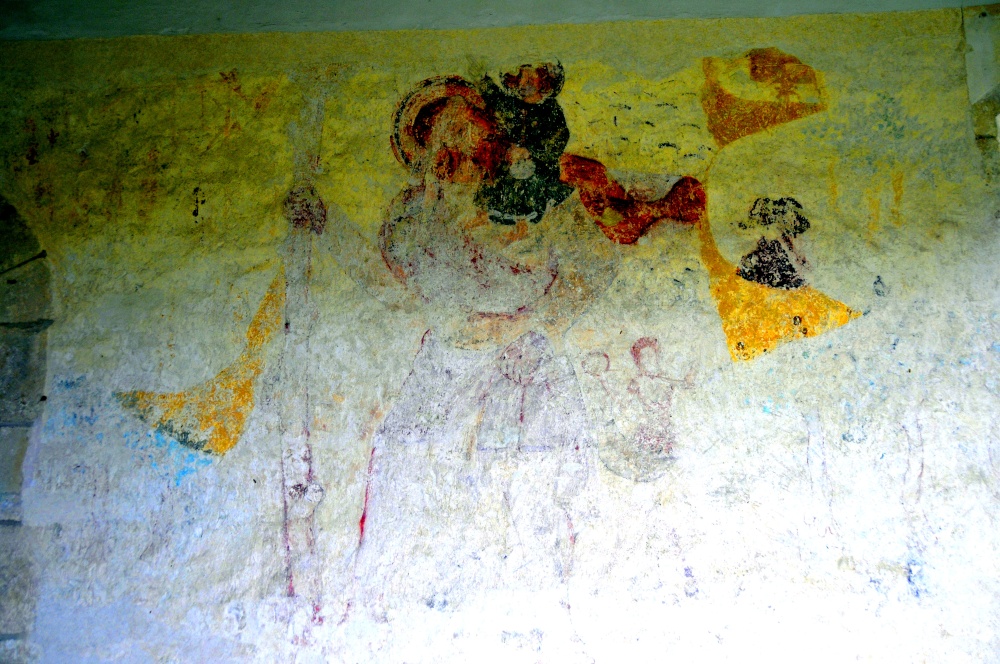 Whitcombe church original wall paintings