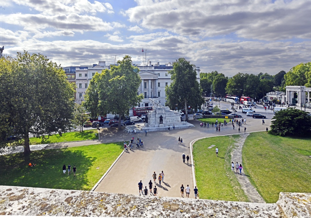 View from the top of Wellington Arch