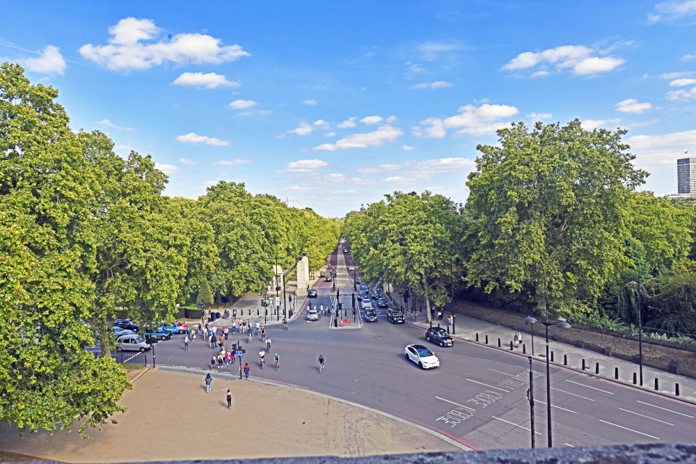 View from the top of Wellington Arch