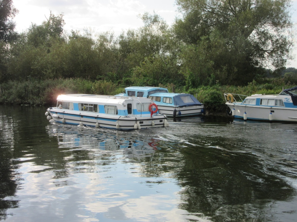 Boating on the River Waveney Norfolk Broads