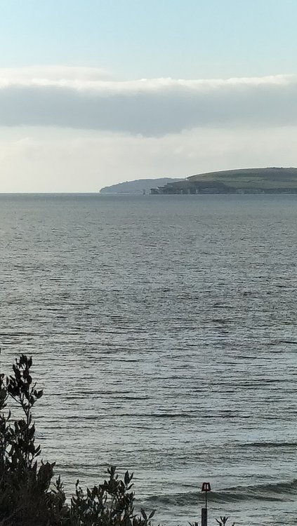 Old Harry Rocks and Purbeck from Bournemouth seafront