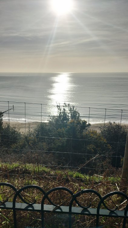 Lovely winter sunshine over the water at Bournemouth seafront