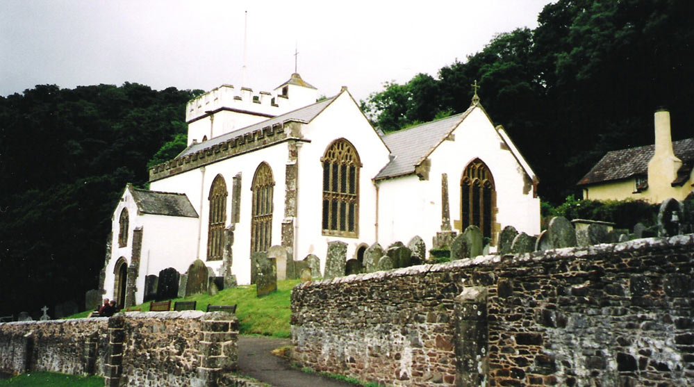 Selworthy Church on Exmoor from 1999