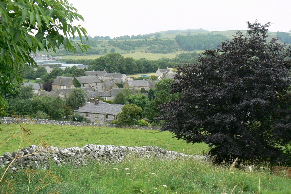 Hartington Town from the trail above the town