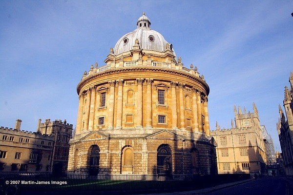Oxford's famous Radcliffe Camera with the Old Bodleian seen early on January 14th 2007