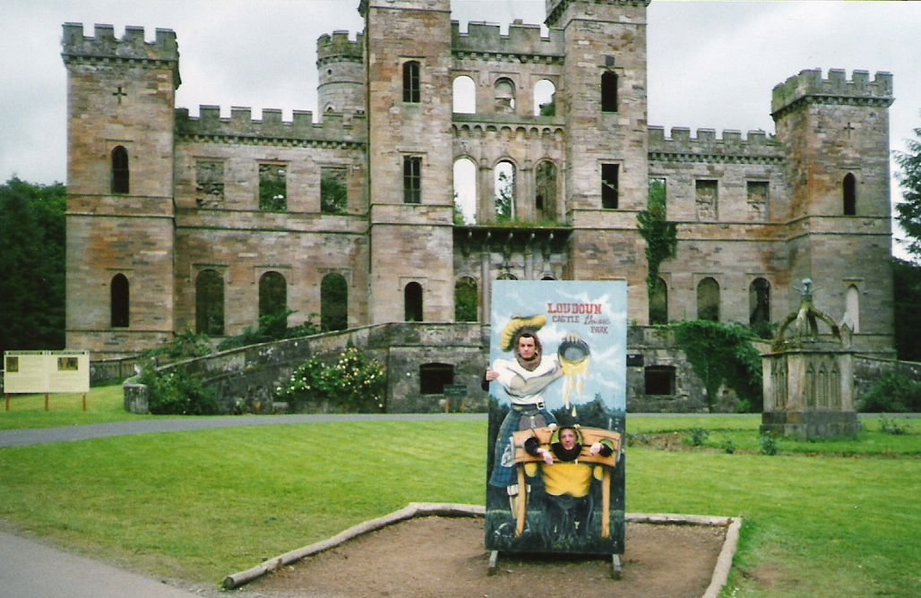5 miles outside Kilmarnock is
Loudon Castle 
this is now a theme park the biggest in Scotland