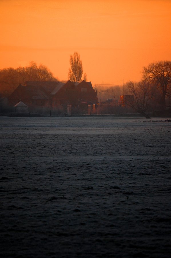 Sunrise over the Mill, Kingsbury Water Park, North Warwickshire.
