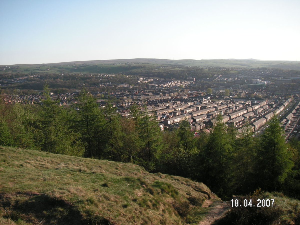 Accrington, Lancashire. From the top of the Coppice