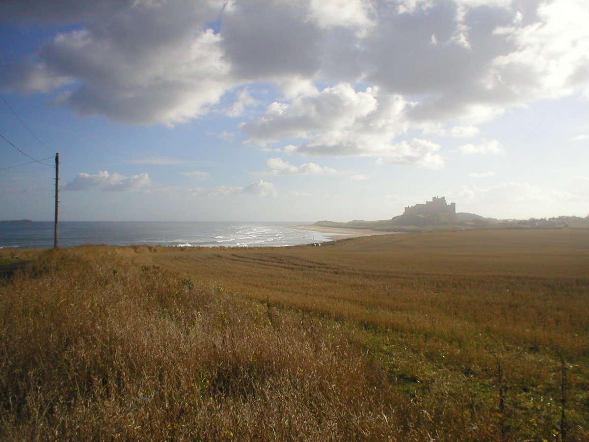 Bamburgh Castle looking south, Northumberland