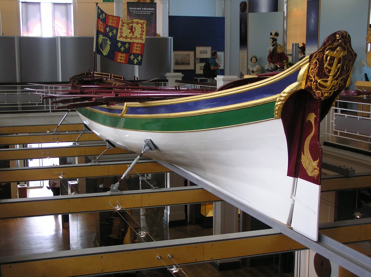 Nelson's funeral barge in the Victory Museum, Portsmouth historic dockyard
