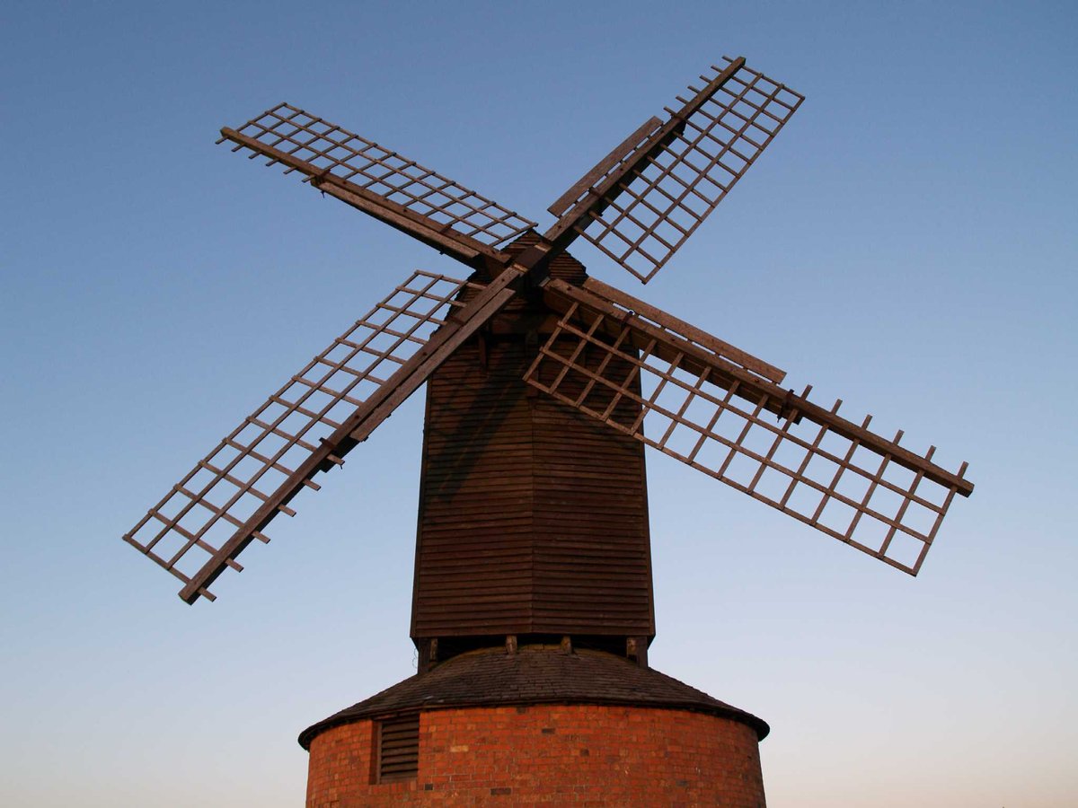 Brill windmill in setting sun