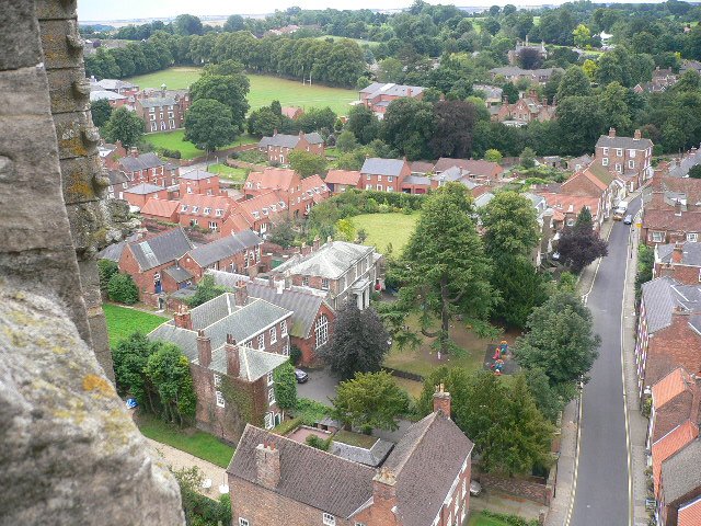 View from top of St James' Church tower, Louth, Lincolnshire