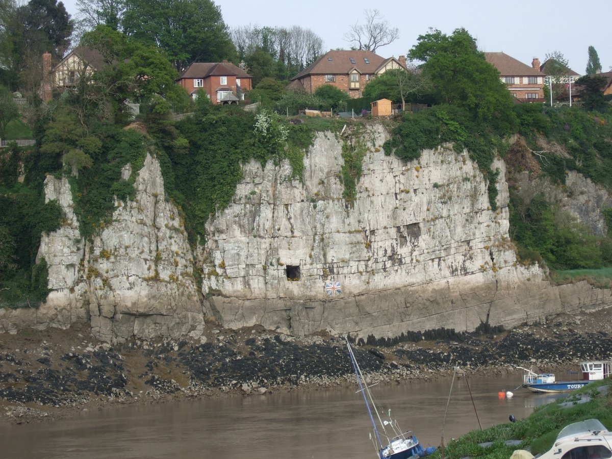 The English bank of River Wye at Chepstow, Monmouthshire