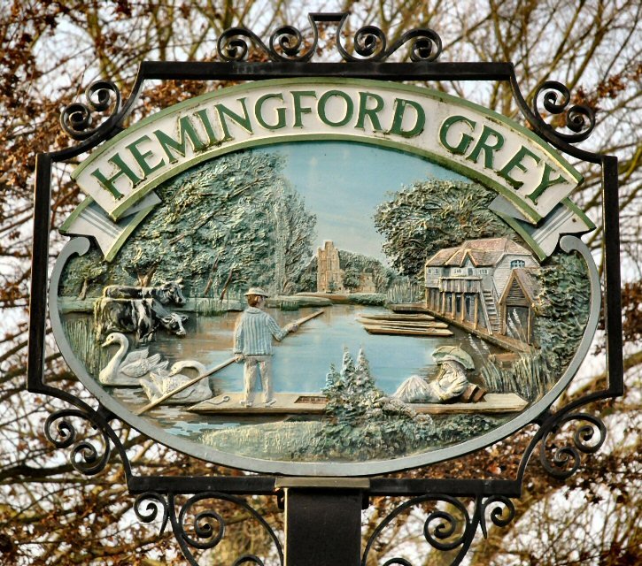 "Hemmingford Grey Village Sign, Cambridgeshire" by Roses at