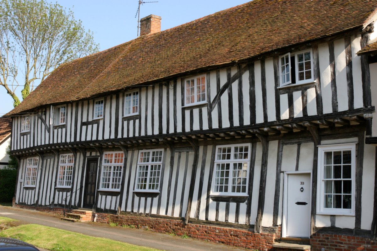 "Timber framed houses in Bildeston, Suffolk" by Richard Ainsworth at