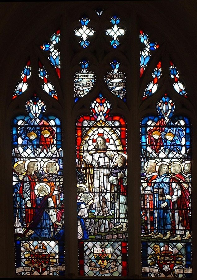 "Leicester Cathedral stained glass window" by Mark Corby at