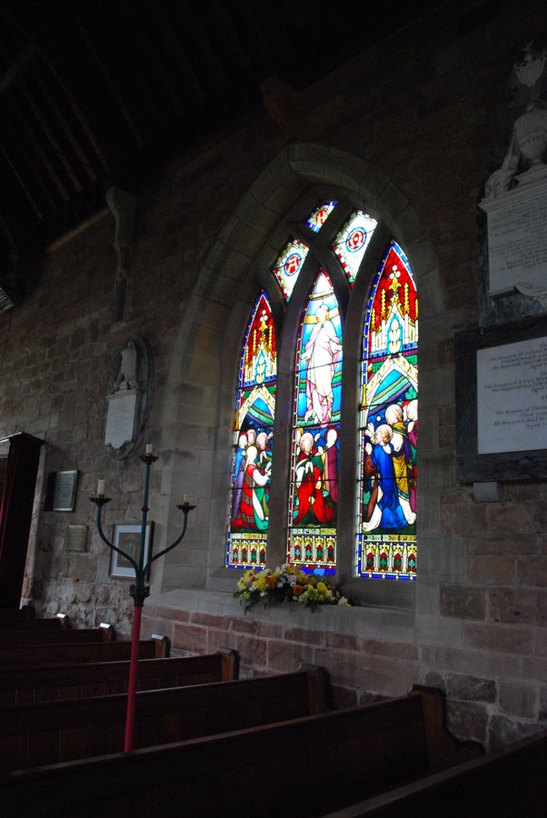 Stained glass window at St Leonard's Church