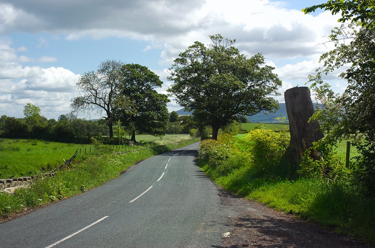 Quiet country lane near Waddington.