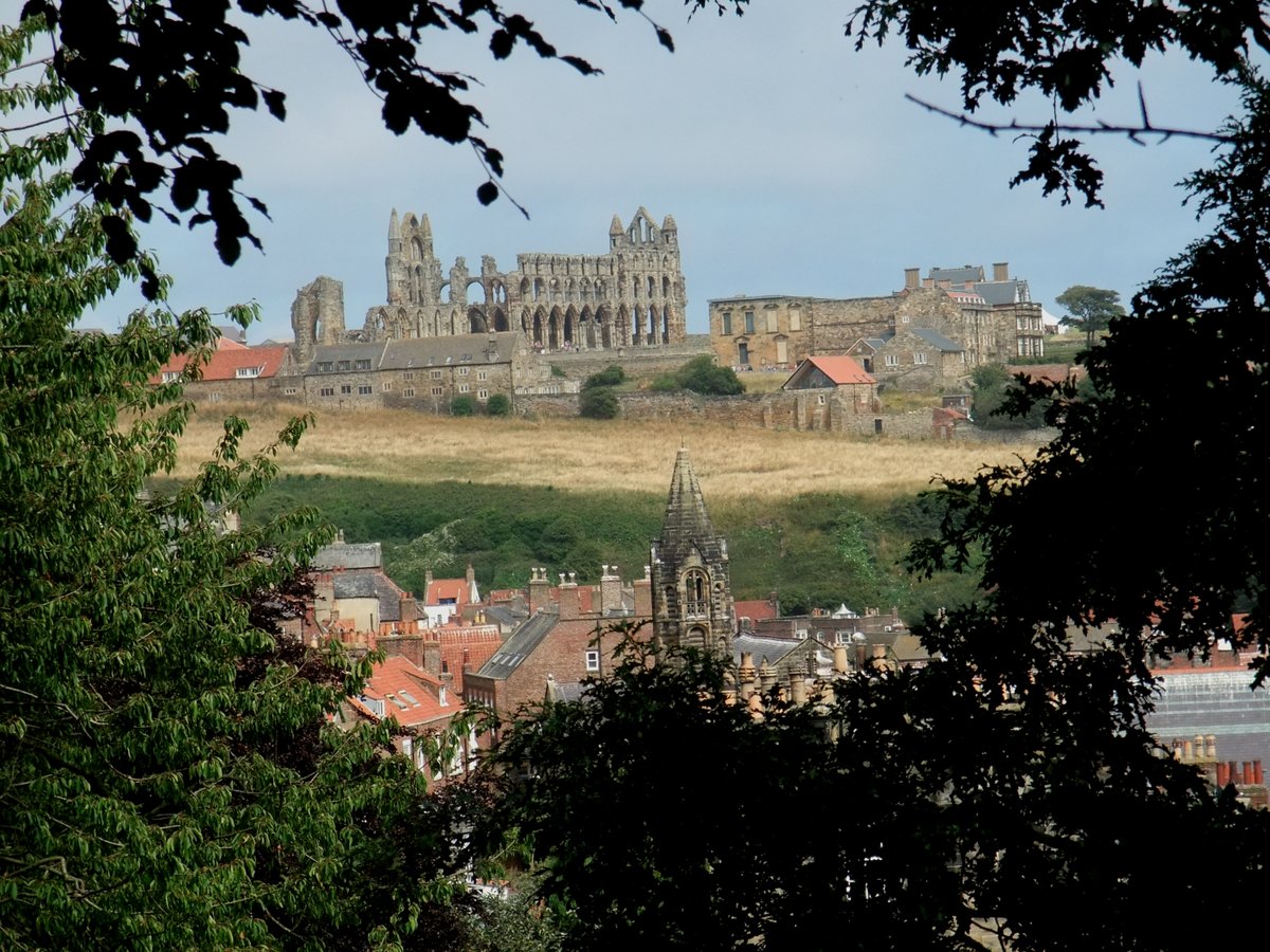 Whitby Abbey from west side of town.
