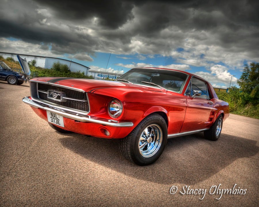 Classic red Mustang