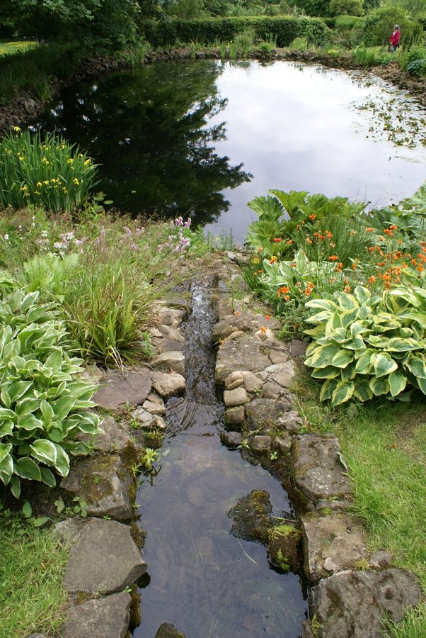 Garden pond at Crook Hall