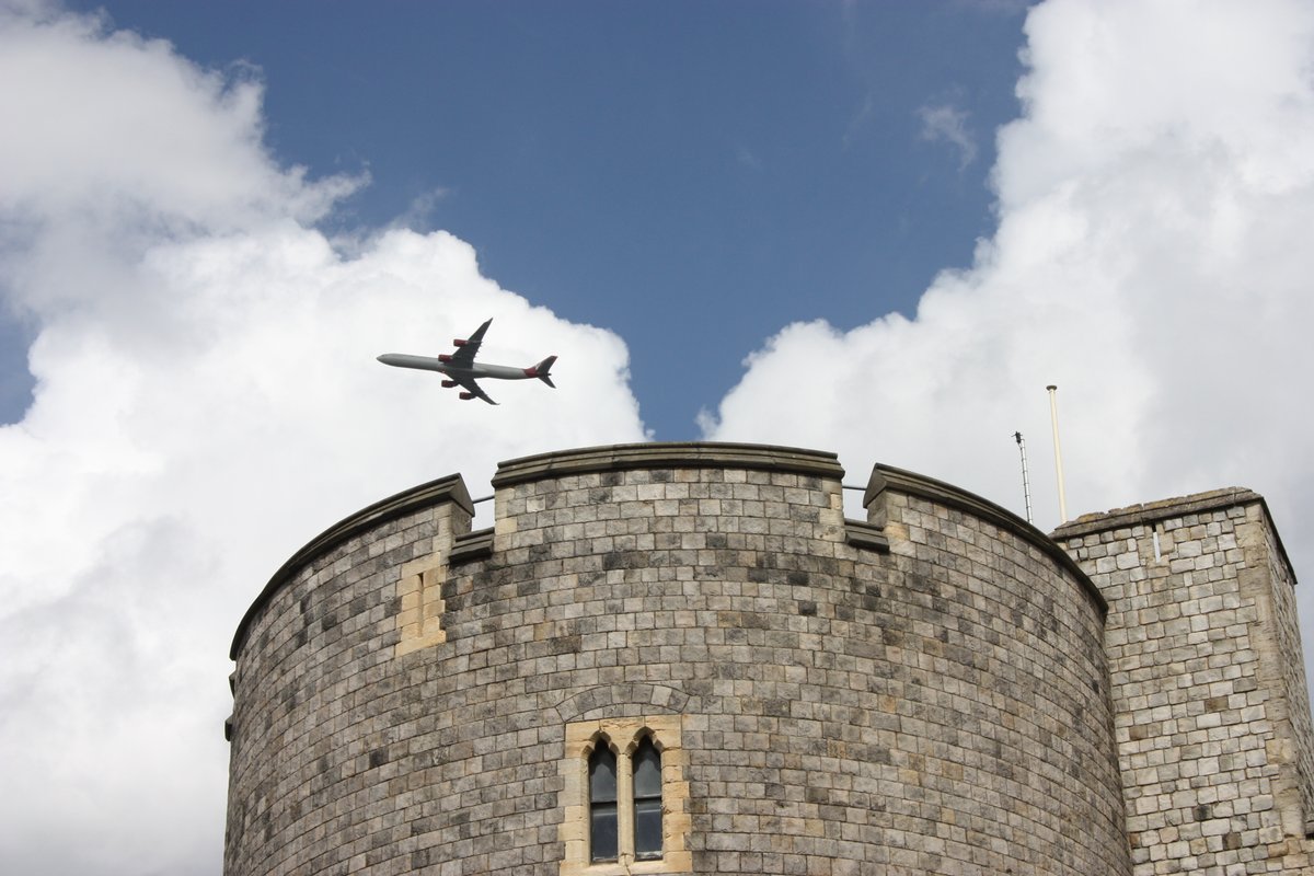 Flying over Windsor Castle