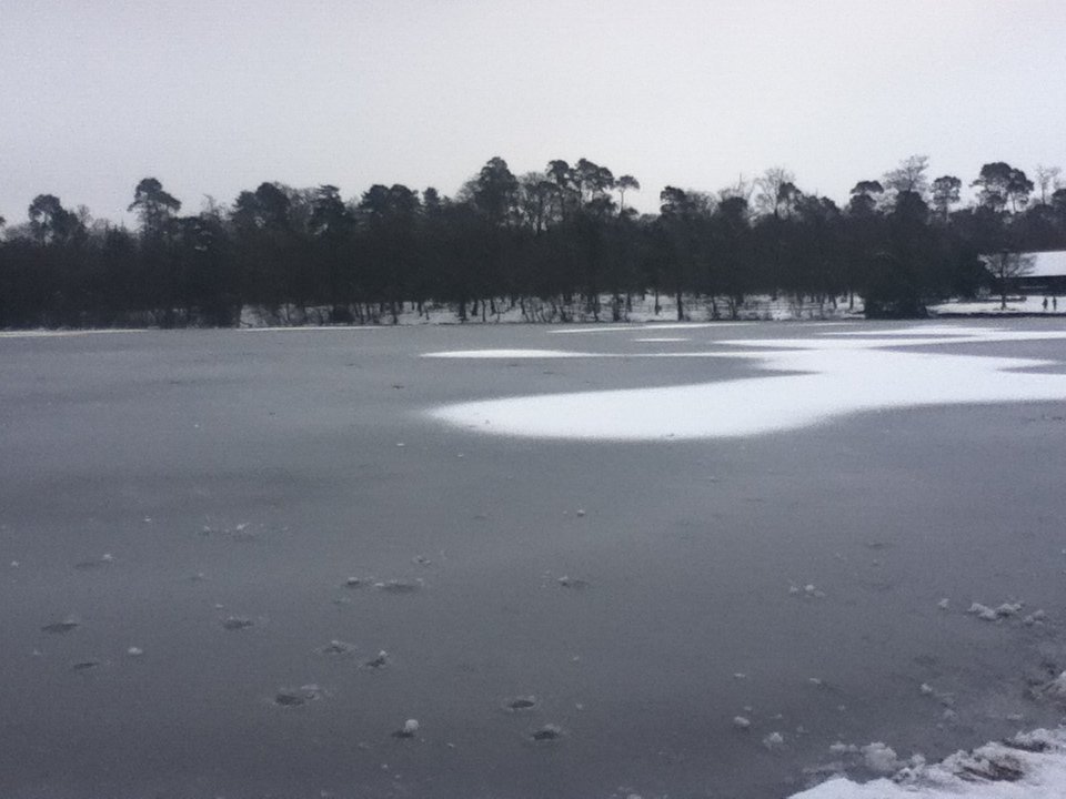 Black Park Lake frozen Winter 2013