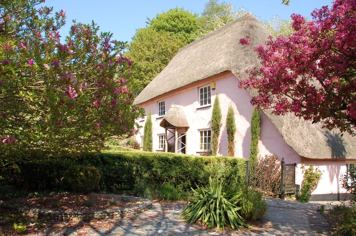 Cockington village in Devon A hint of pink
