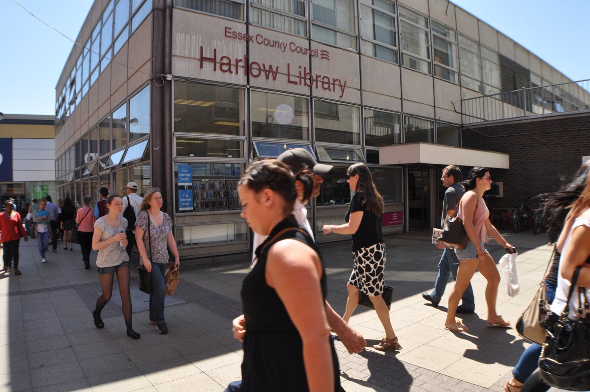 Harlow Town Centre Library Frontage