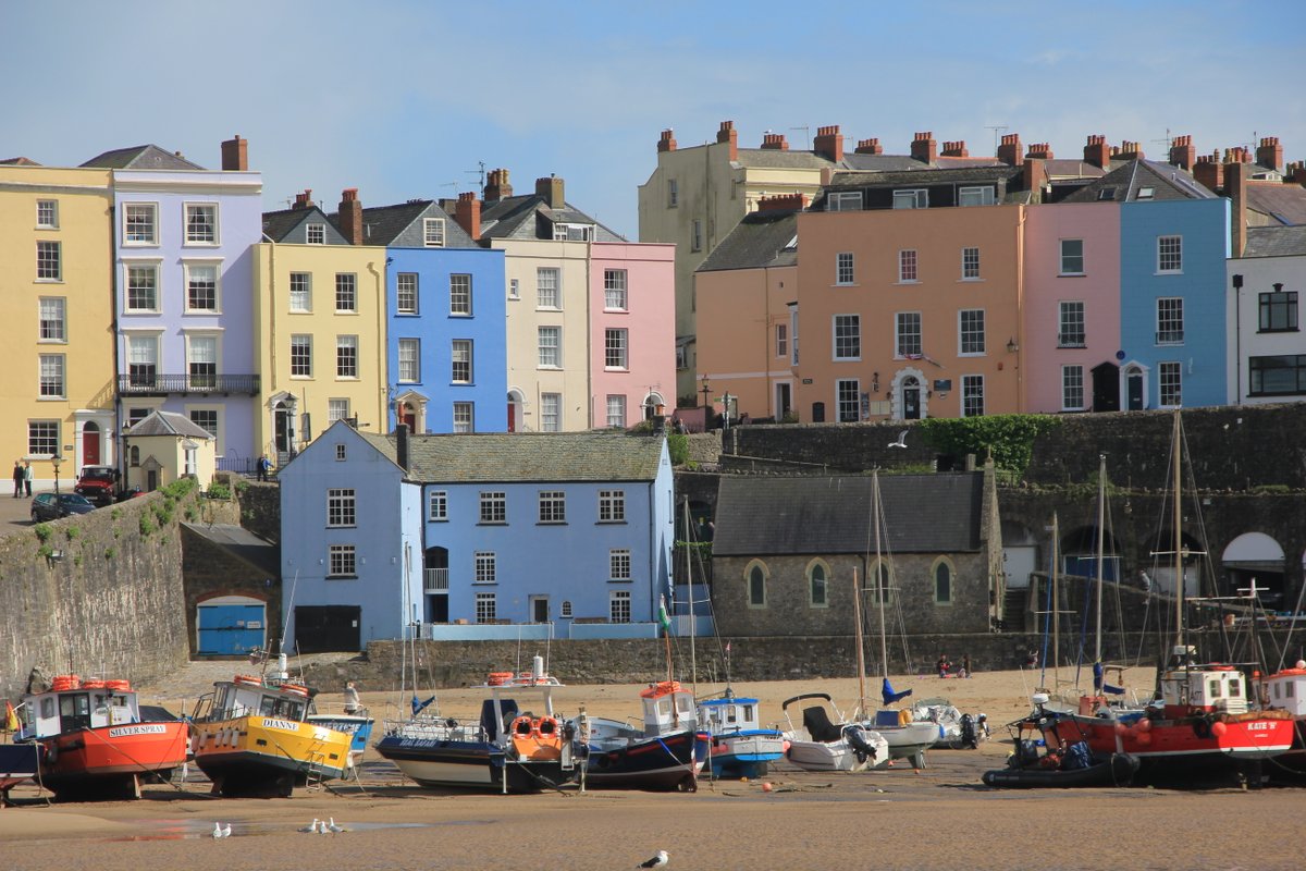 Tenby Harbour at Low Tide