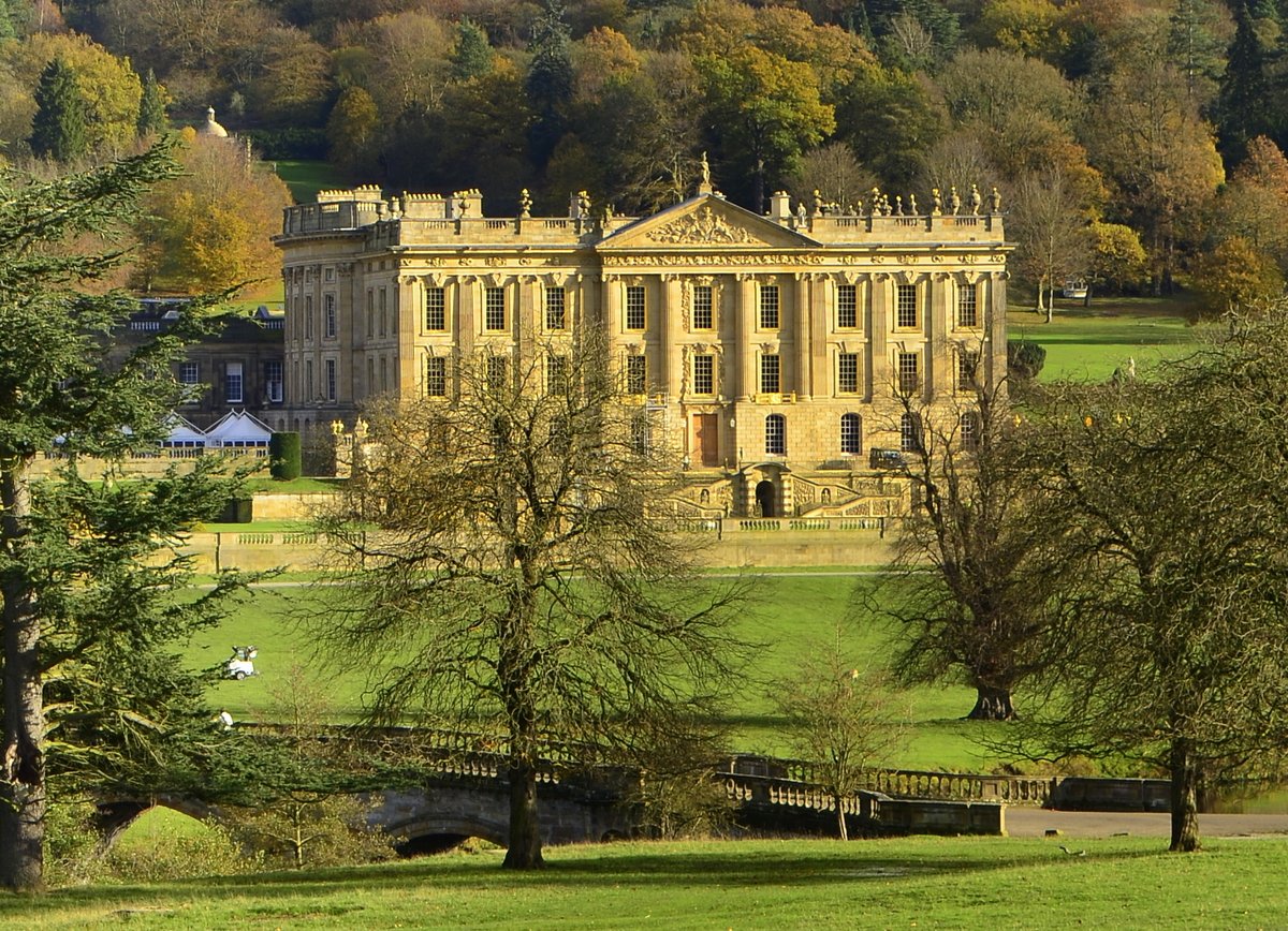 Chatsworth House in autumn