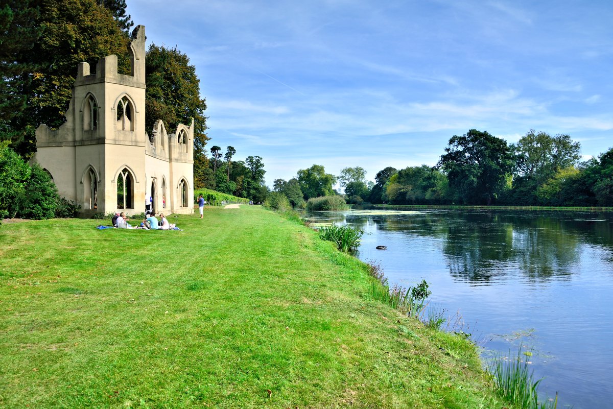 A Picnic by the Ruined Abbey in Painshill Park, Cobham, Surrey