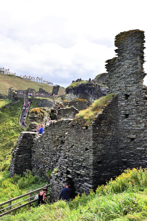 Some of the Higher Sections of Wall Remaining at Tintagel Castle