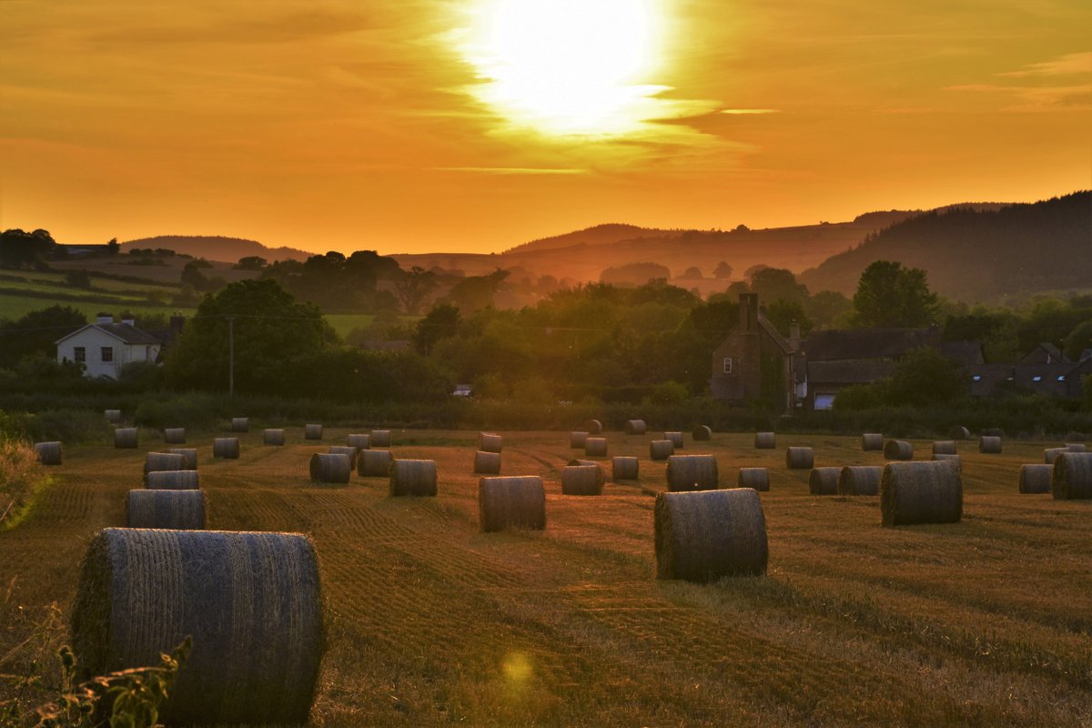 Sunset over Broome, South Shropshire.