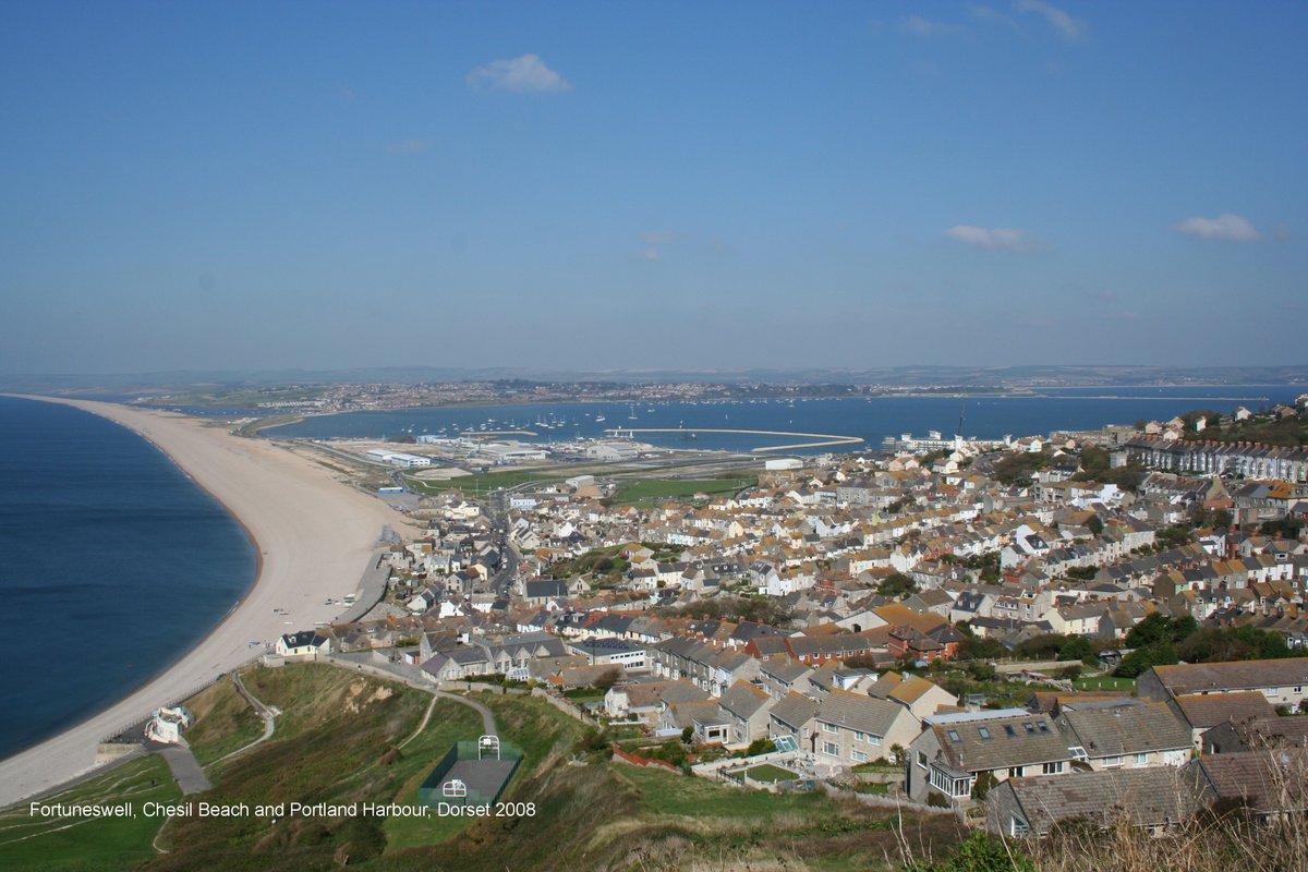 "Fortuneswell, Chesil Beach and Portland Harbour" by Roger Sweet at
