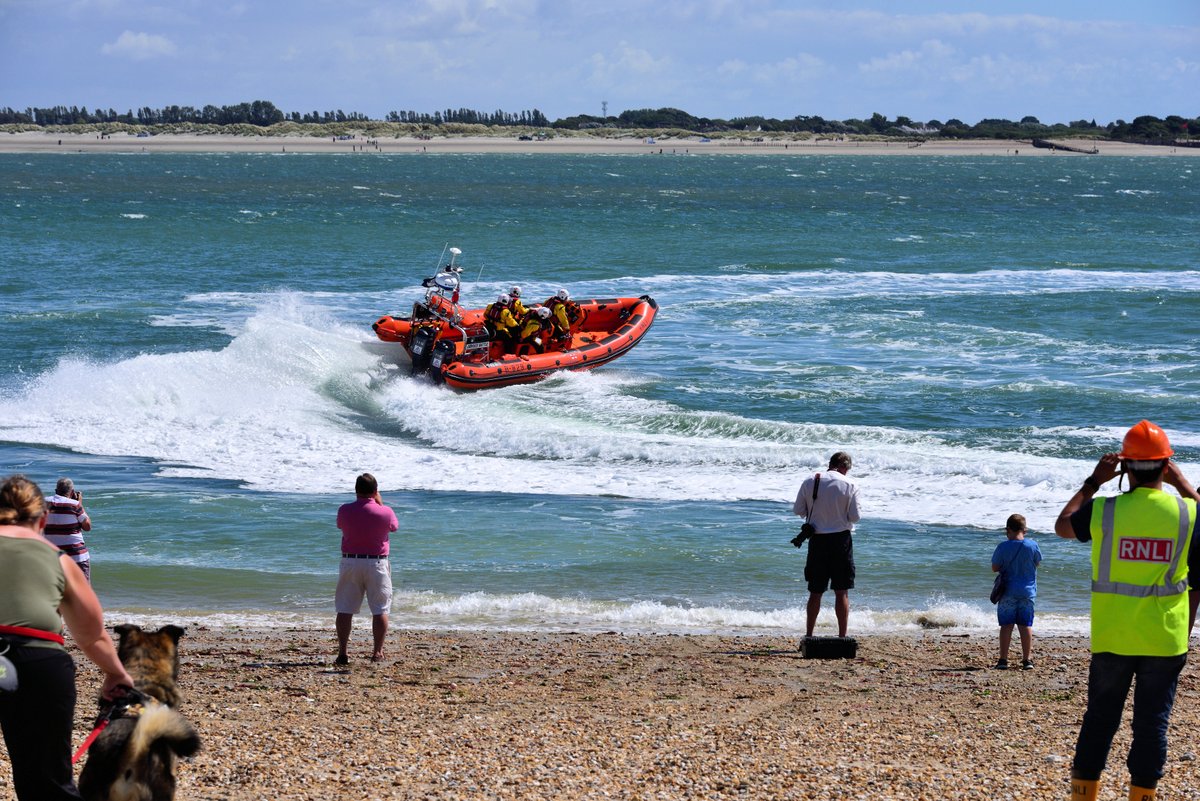 The Twin Outboard Yamahas Push the RNLI's D Class Rescue Boat Easily Through the Waves