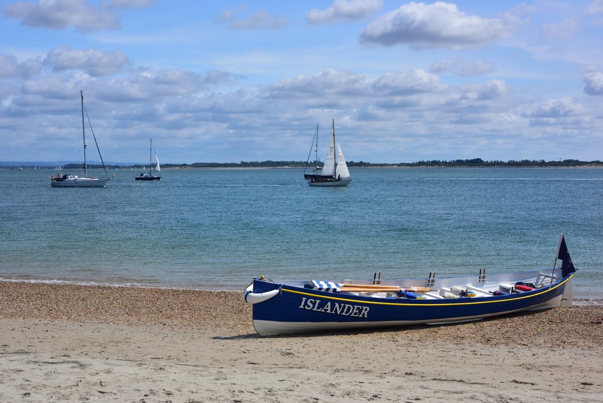 Langstone Sailing Club's Pilot Gig Boat at the Hayling Island RNLI Event