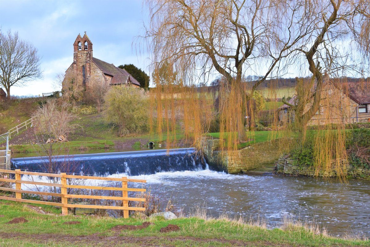 The Church at Halford on the banks of the River Onny