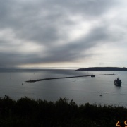 A storm building in Plymouth sound