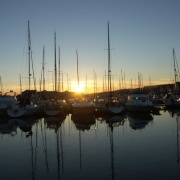 Port Solent sunset over Harbour