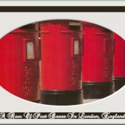 4 post boxes all in a row in London England...COOL!!