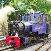 Steam Engine taking on water at Alston Station, Cumbria.