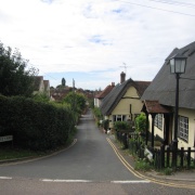 Castle lane, Castle Hedingham village, Essex
