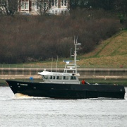 St Oswald, Fisheries Patrol Boat, enters the Tyne.
