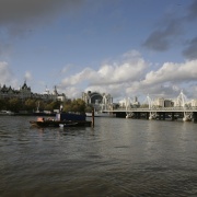 River Thames and Hungerford bridge..