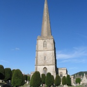 Painswick - St. Mary's Church  and Yard and Yew Trees - June, 2003