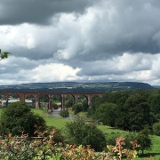 A cloudy day over Whalley, viaduct.