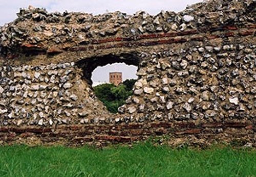 Roman ruins in the park
