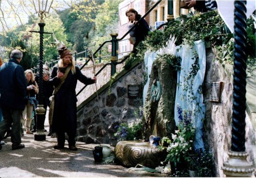 May Day celebrations by the Malvhina Well, Malvern town centre